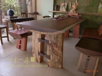 原木實木傢俱-蝴蝶片腳桌