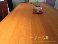 原木實木傢俱-白橡木拼板桌