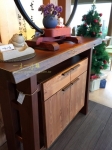 原木實木傢俱-日月玄關桌