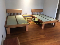 原木實木傢俱-香杉框架床