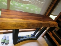 原木實木傢俱-鐵件玄關桌